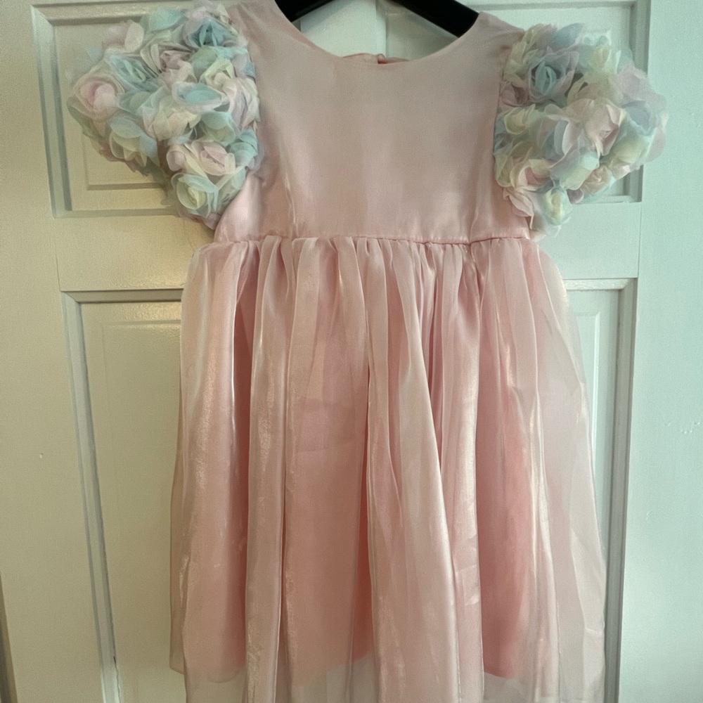 Lola and the Boys Rosie Shimmer Satin Dress -  Size 7-8